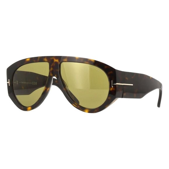 New TOM FORD Bronson Havana Aviator FT1044/S 52N Sunglasses Women - Picture 1 of 4